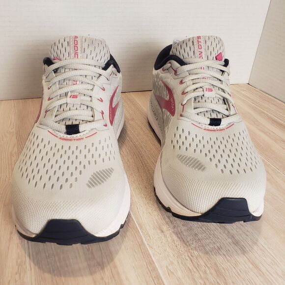Brooks Addiction GTS 15 Gray Pink Running Shoes Women’s Size 10 Stability Comfor - Picture 5 of 6